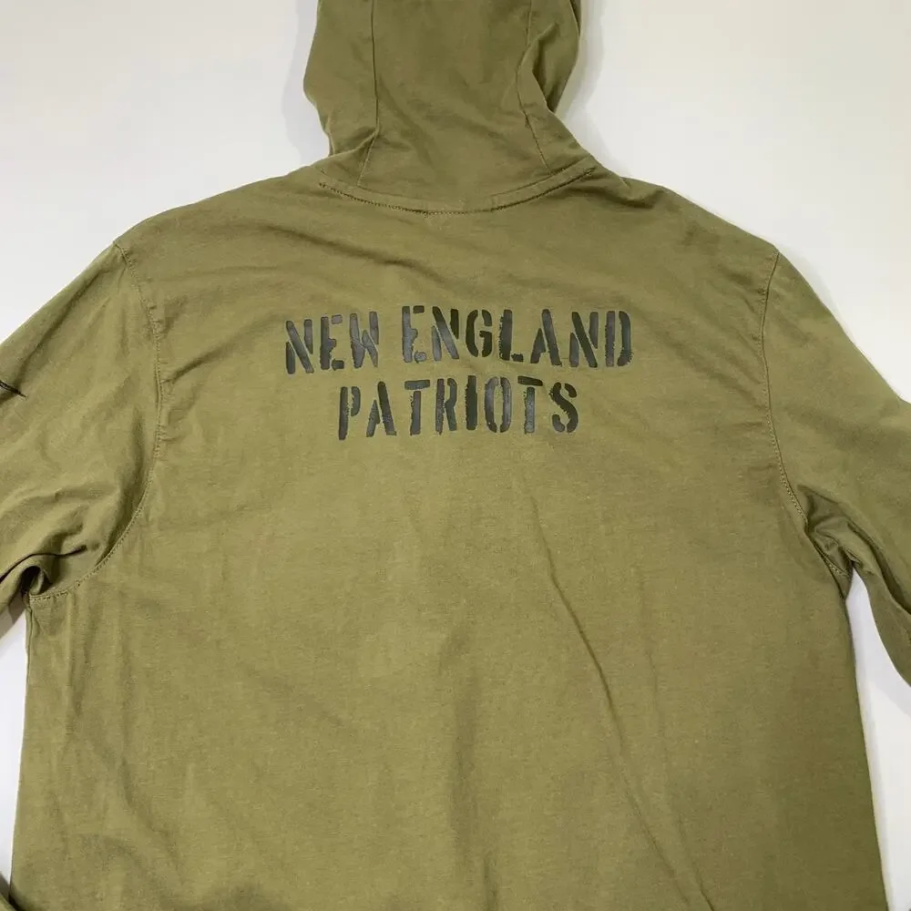 New England Patriots Hoodie Boys M Medium Army Green NFL Salute To Service Nike